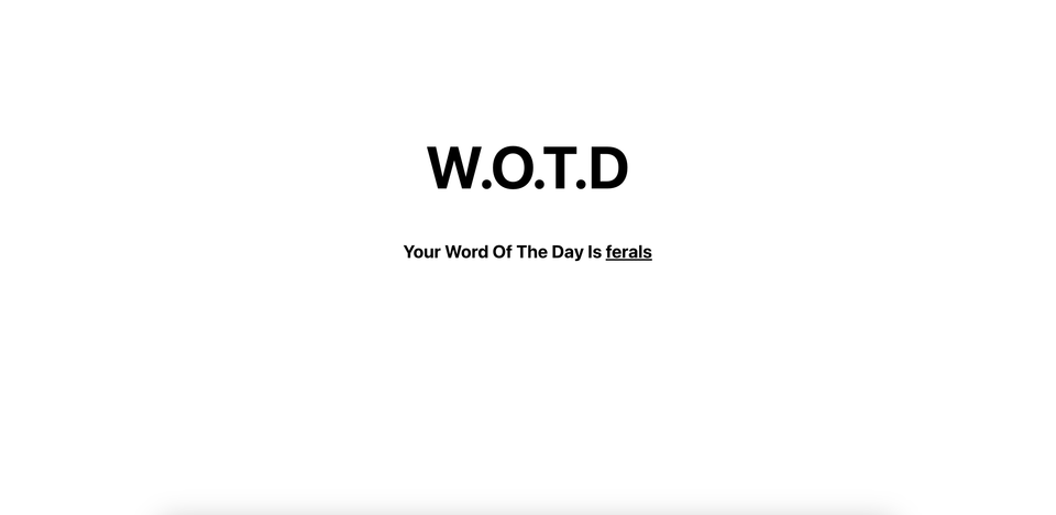 W.O.T.D: A Proof of Concept